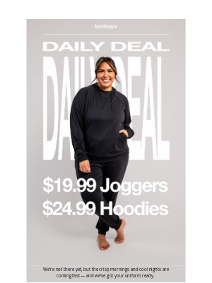 TomboyX - $19.99 Joggers & $24.99 Hoodies