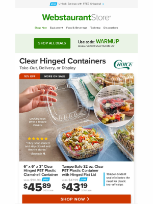 WebstaurantStore - Warm up to fall discounts today