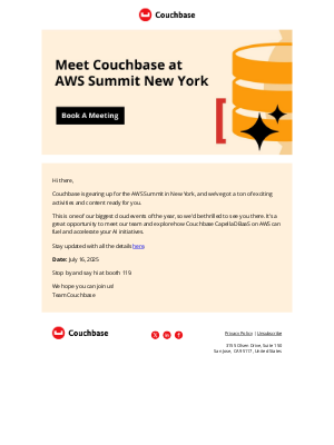 Couchbase - Meet Couchbase at AWS Summit New York, July 16