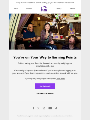 Finish creating your account