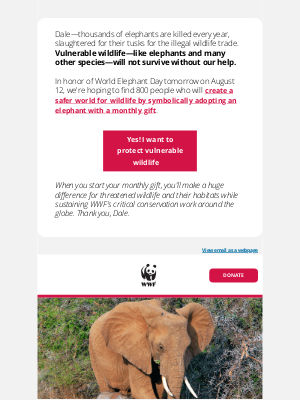 World Wildlife Fund, Inc. - Can you imagine a world without elephants?