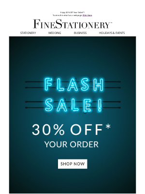 FineStationery.com - FINAL day to save 30%!