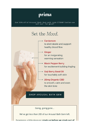 Prima - 50% off bath gems