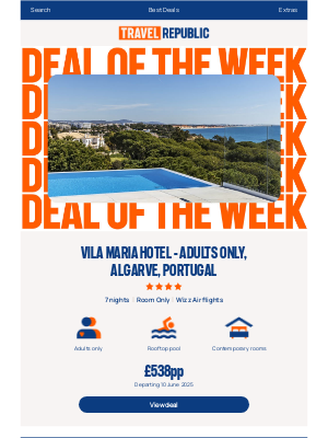 Travel Republic (United Kingdom) - Top Portugal deal of the week 🏅