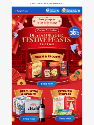 NTUC FairPrice (Singapore) - 🐍 Up to 38% OFF for your CNY feasssting!