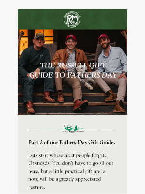 Russell Moccasin Co. - The Russell Fathers Day Gift Guide Part 2