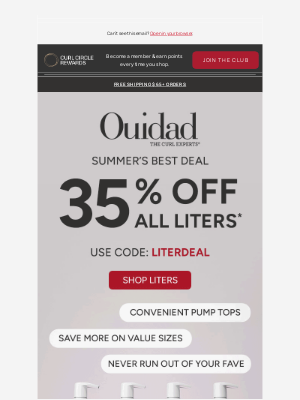 Ouidad - LAST DAY: 35% Off Liters You’ll Love