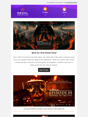 Regal Entertainment Group - Brittany, Star Wars collectibles hit theatres for a limited time!