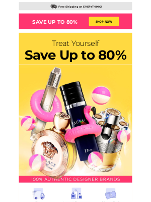 FragranceX - Treat Yourself Up to 80% Off + Free Shipping