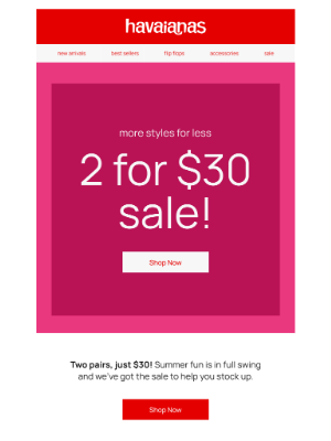Havaianas - two for $30!