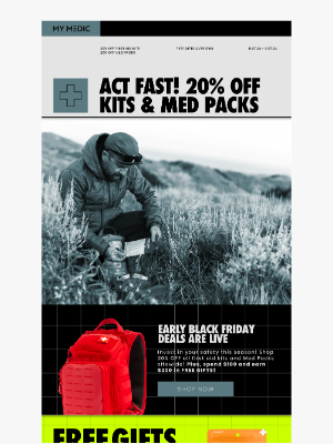 MyMedic - Act Fast! 20% OFF KITS & MED PACKS! 🤑