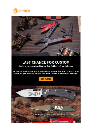 Gerber Gear - Last chance for Custom
