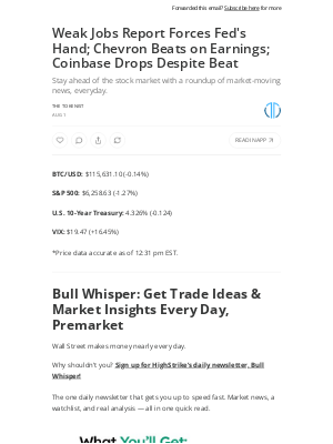 Tokenist - Weak Jobs Report Forces Fed's Hand; Chevron Beats on Earnings; Coinbase Drops Despite Beat
