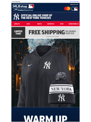 Mlbshop - Beat the Cold in Yankees Styles!