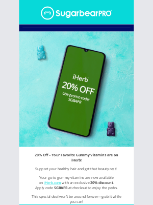 SugarbearPro - Grab 20% Off Your Gummy Vitamins! 🎉