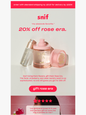 Snif - Gift and save 20% on Rose Era.