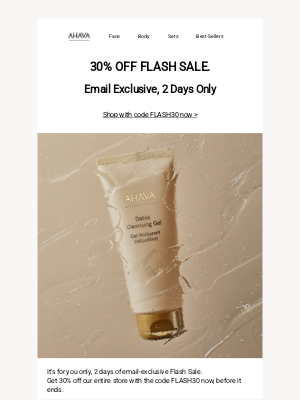 AHAVA - 30% Off, 2 Days Only, Email-Exclusive