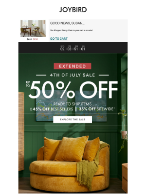 Joybird - Up to 50% Off + Fast Delivery? Yes Please.
