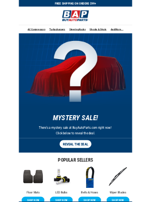 Buy Auto Parts - PSSST the Mystery Sale is live!