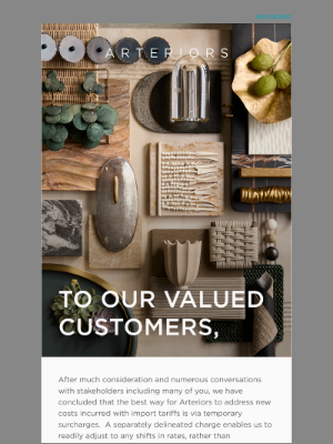 An Update from Arteriors