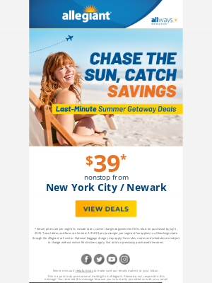 $39 Flights to Summer Bliss