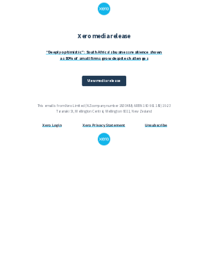 Xero - Xero media release - “Deeply optimistic”: South Africa’s business resilience shown as 80% of small firms grow despite challenges