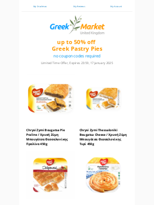 Greek Market (United Kingdom) - xxx@xxx.xxx, Greek Pastry Pies ❤️ up to -50%