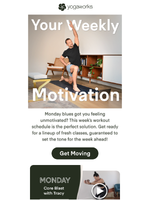 YogaWorks - 💪 Your weekly workout schedule is here