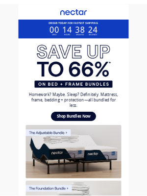 Nectar Sleep - Back-to-school? More like back-to-snooze: Save Up to 66%! 📚😴