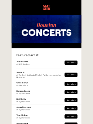 SeatGeek - Coming to Houston: The Weeknd, Junior H, Chris Brown and more!