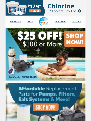 Inyopools - Ending Soon: Get $25 OFF Orders Over $300