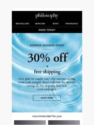 philosophy - July 4th Sale: 30% Off + Free Shipping 🌟