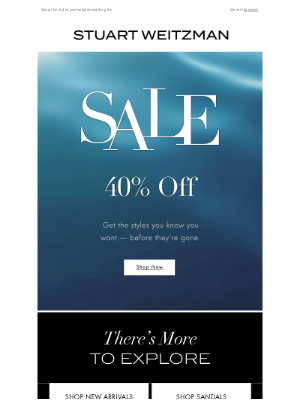 Stuart Weitzman - Secret’s Out: 40% Off New Styles Added to Sale