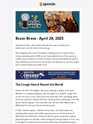 Sporcle, Inc. - Brain Brew - The Cheater's Cough