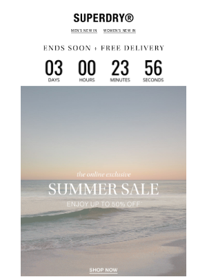 Superdry - Ends Soon: Bestsellers Up to 50% Off
