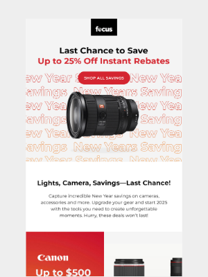 Focus Camera - Capture BIG savings on brands you trust | Up to 25% Off