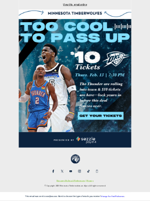 Minnesota Timberwolves - 🐺 TEN. DOLLAR. TICKETS.