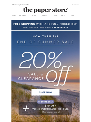 The Paper Store - Free shipping, sale on sale, and store savings this weekend!