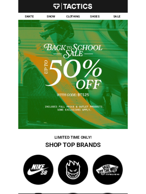 Tactics - Fwd: your favorite brands are ON SALE!