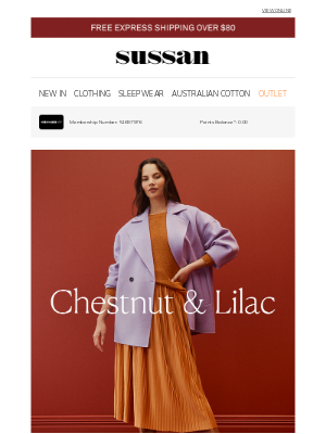 Sussan Corporation Pty Ltd - Fresh New Colour | Chestnut & Lilac