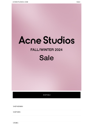 Acne Studios - Final hours of sale