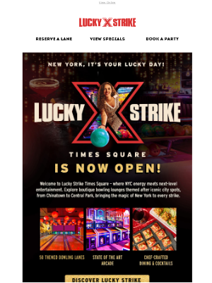 Bowlero - 🎉 Lucky Strike Times Square Is Now Open!