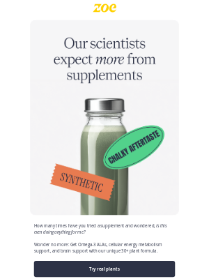 Zoe - Gutsy by nature. No pills or synthetics.