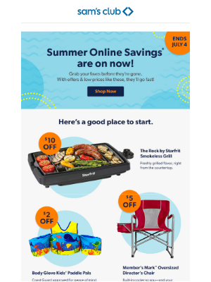 Sam's Club - It's time to shop online-only savings!