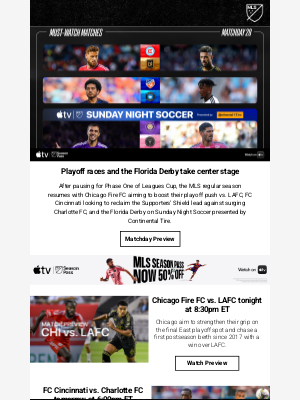 Major League Soccer - The road to the postseason runs through Matchday 28