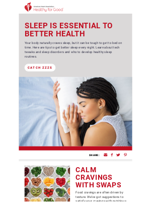 American Heart Association - Learn better sleep habits that can improve your health