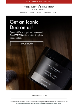 The Art of Shaving - Still Available: Your FREE Iconic Duo 🎁