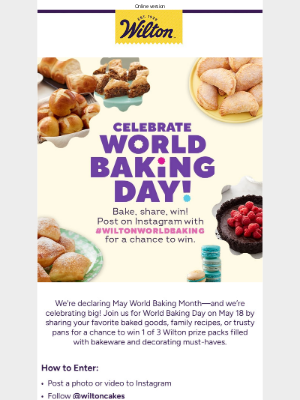 Wilton Cake Decorating & Recipes - 🎉 Celebrate World Baking Month to Win!