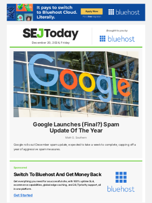 Search Engine Journal - Google Launches (Final?) Spam Update Of The Year