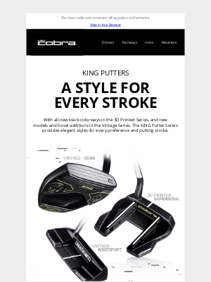 COBRA PUMA GOLF - KING Putter Series | Not Just a Statement Piece